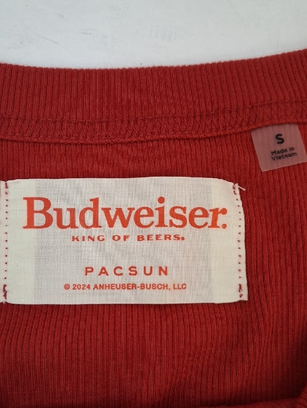 Budweiser Ribbed Crop Tank Top Size Small - Picture 5 of 10